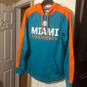 NFL Team Apparel Teal and Orange Hoodie